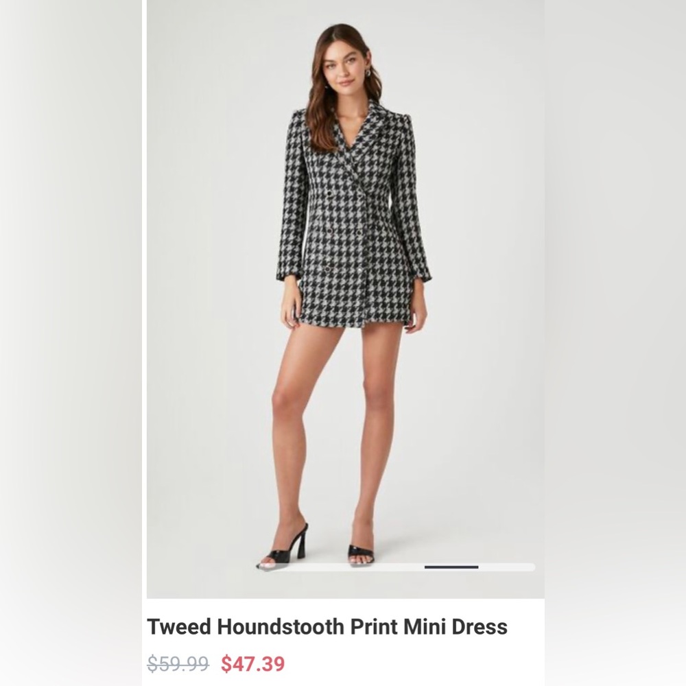 NWT! Blazer Houndstooth Dress
